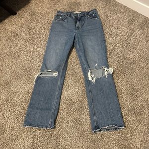 Abercrombie ankle straight ultra high rise jeans
